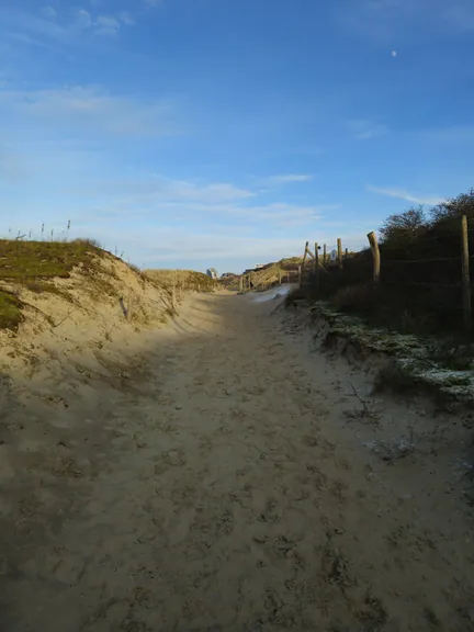 Oostnieuwkerke duinen wandeling in de koude (België)